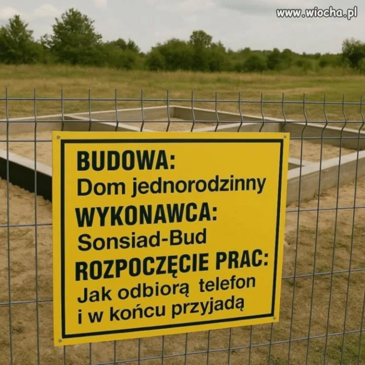 Fundamenty obsypane a nie pomalowane