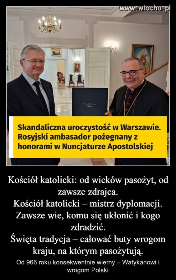 Kościół katolicki zawsze trzymał sztamę z wrogami Polski