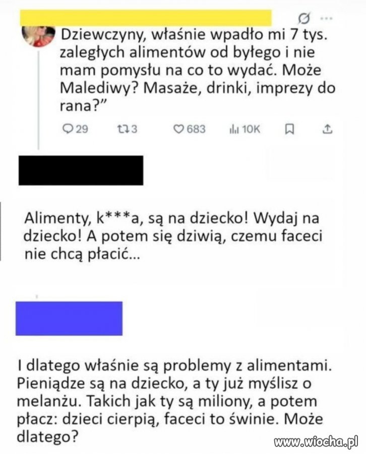 Alimenty są dla dzieci! Zapamiętajcie Karyny 