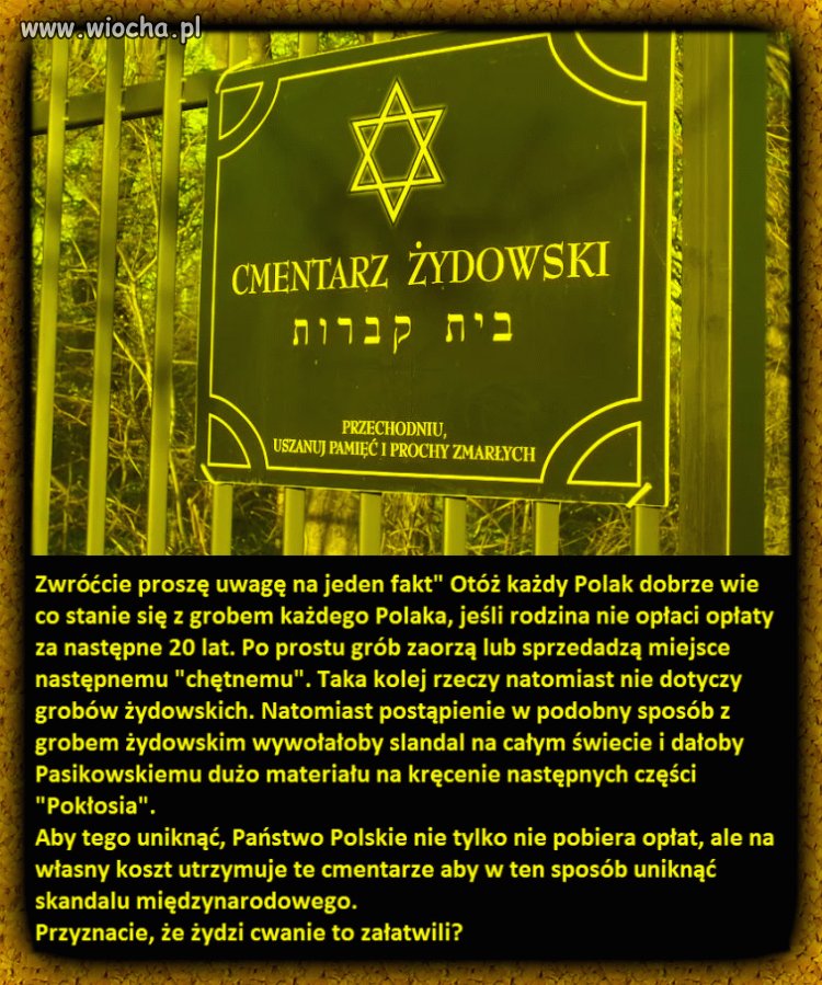 Żydzi to najbardziej chciwi i cwani ludzie