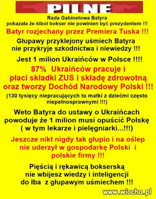 Batyr rozjechany przez Premiera Tuska !!!