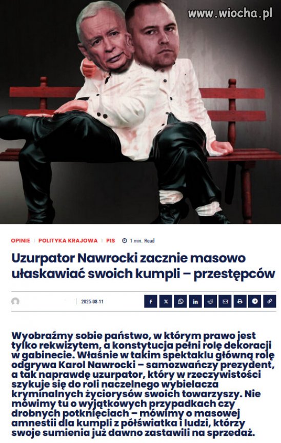 Uzurpator Nawrocki zacznie masowo ułaskawiać swoich kumpli