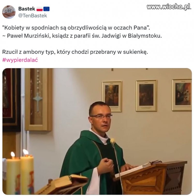 Może się wkurzył bo przez niejednoznaczny strój
