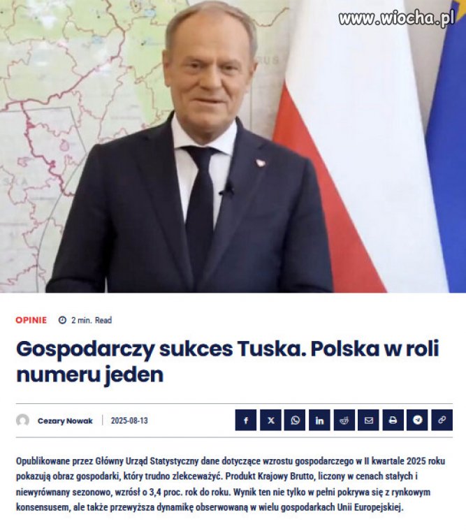 Polska znalazła się dzięki temu na pierwszym miejscu 