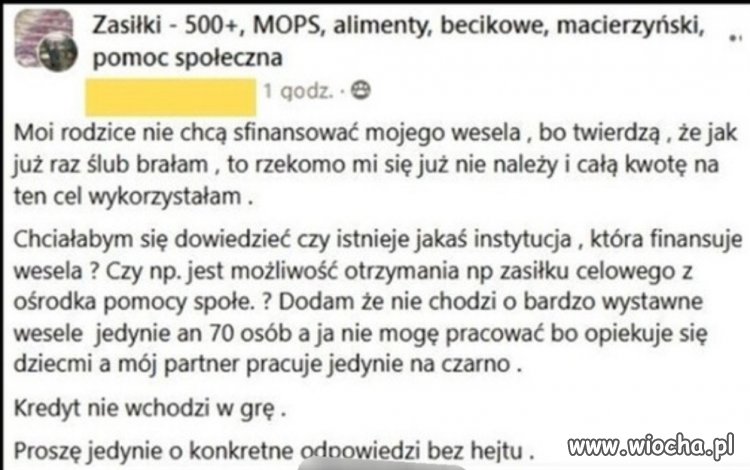 I na co jeszcze z socialu mamy dać?