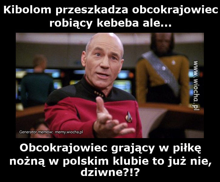 Kibolom przeszkadza obcokrajowiec robiący kebeba