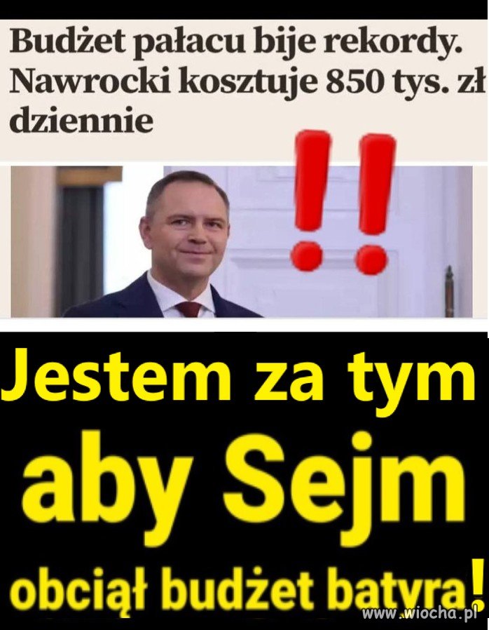 Tyle kosztuje nas podatników utrzymanie niejakiego Nawrockiego.