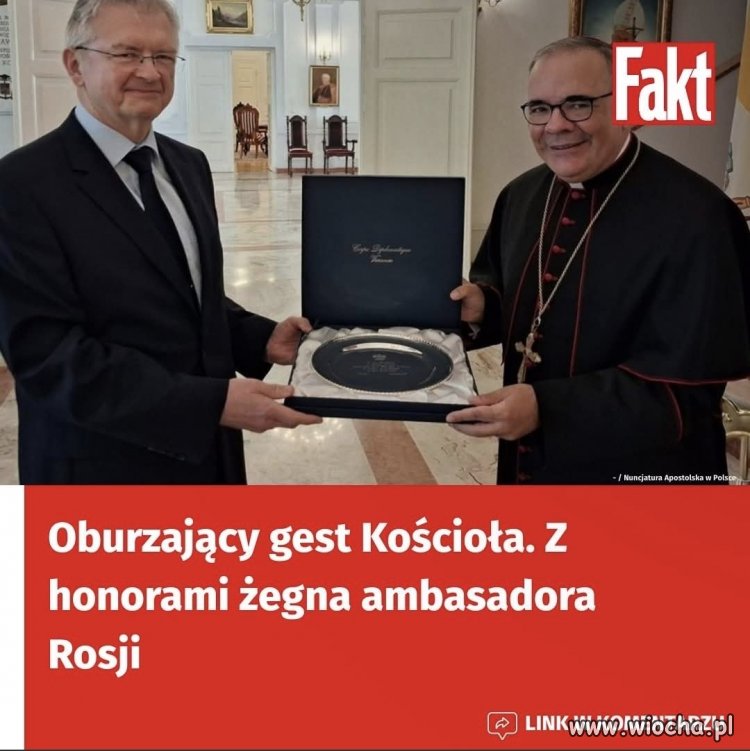 Polski kościół katolicki popiera Rosję.