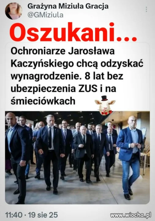 Nie zatrudnił ich w Ministerstwie