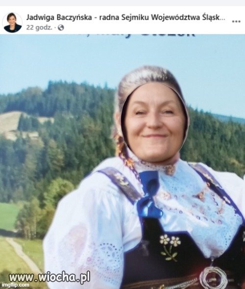 Działaczka PiS  przebrana za działaczkę PSL-u. 