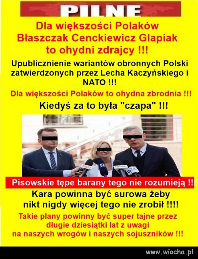Zdrajców kiedyś wieszano ...