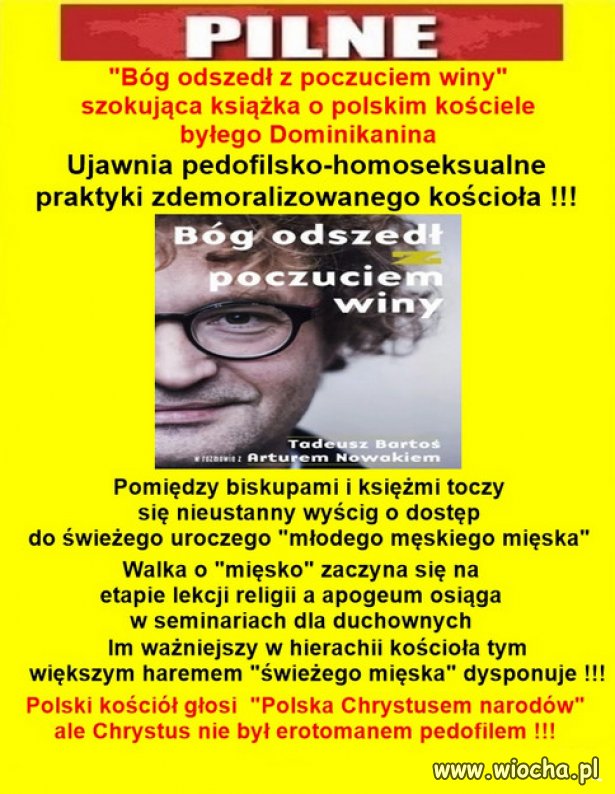 "Bóg odszedł z poczuciem winy" szokująca książka 