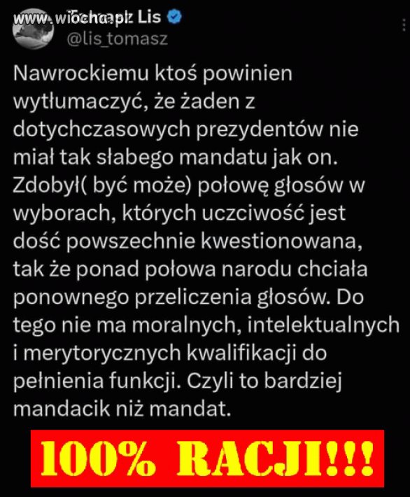 Tomek jak zawsze celnie