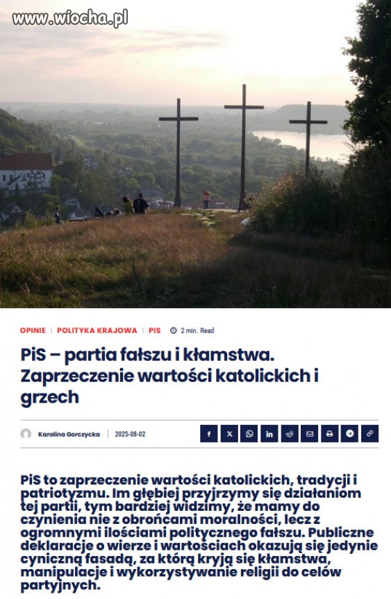  PiS nie jest partią wartości, lecz partią ich zaprzeczenia. 