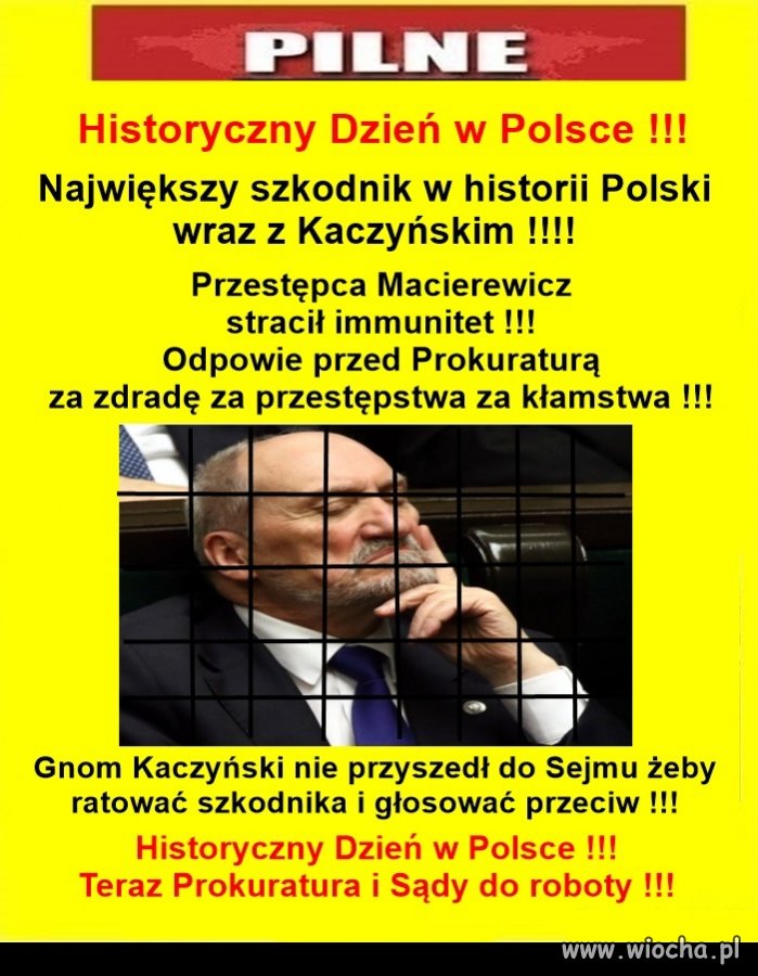 No to jutro rano powinni mu wjechać na chatę ...