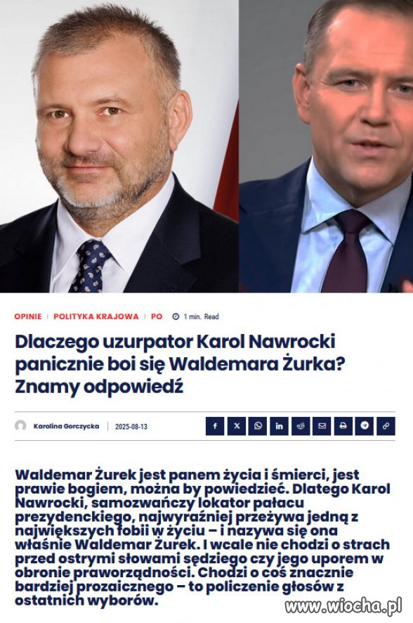 Żurek to patriota. Polak, człowiek bezkompromisowy. 