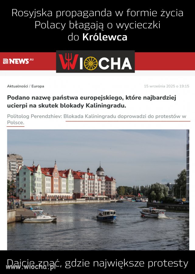 Blokada Królewca i protesty w Polsce