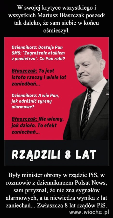 Panie Mariuszu. Pan kwalifikuje się do Tworek.