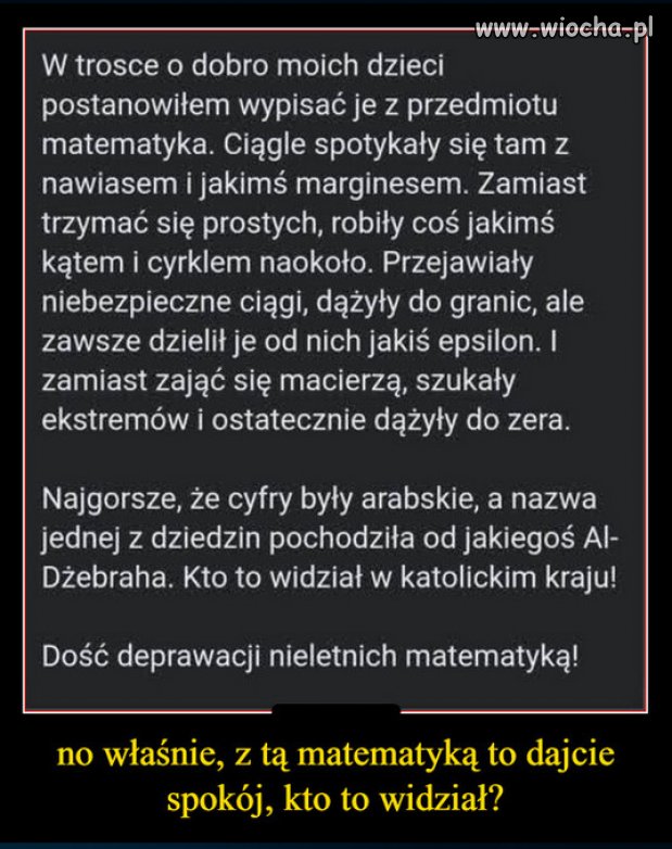 Na ciemnote i zacofanie najlepsza religia i modlitwa...