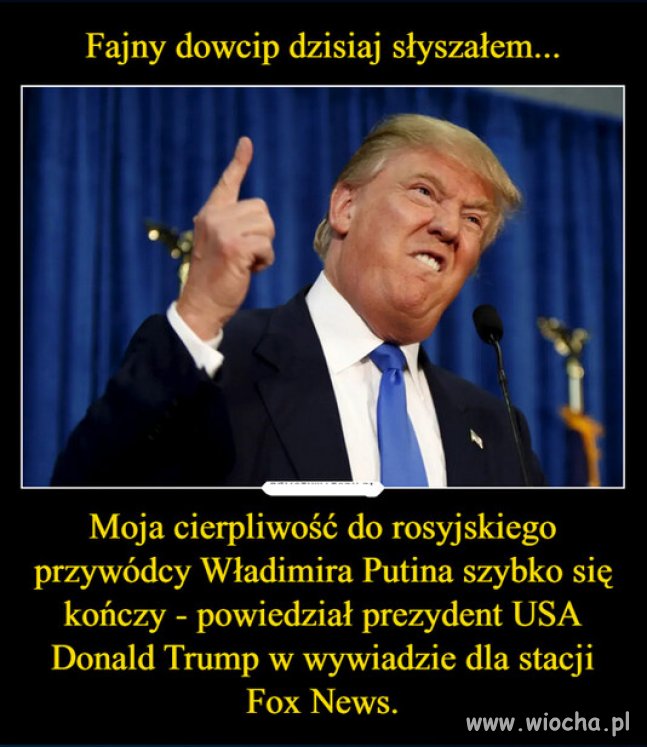 Trump po raz kolejny, bedzie konczyl wojne w 24 godziny...