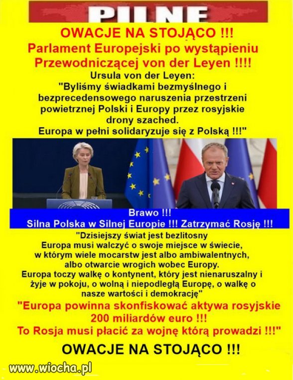 BARDZO mądre wystąpienie PANI Przewodniczącej Von der LEYEN