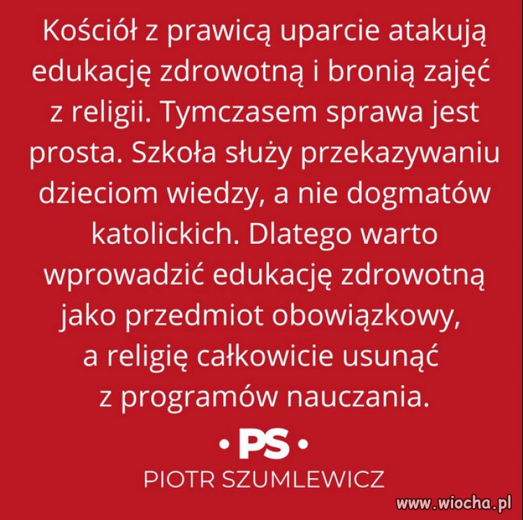 Religia to dobry sposób manipulacji mniej rozgarniętymi 
