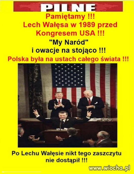 Wałęsa jest polska ikona na swiecie...
