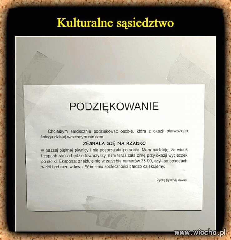 Takie tam podziękowania
