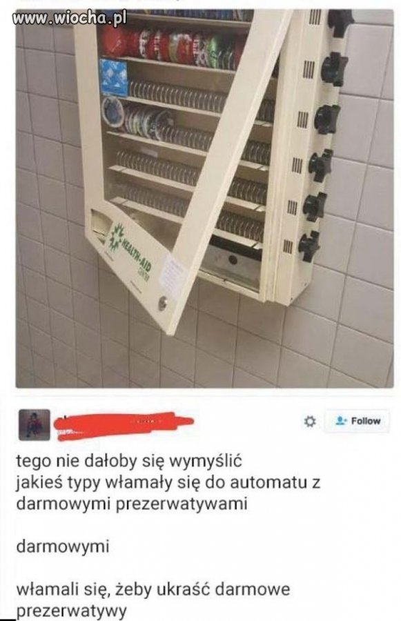 Ukradł darmowe gumki