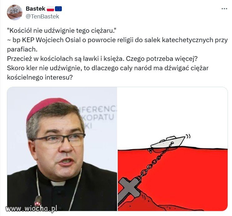 Jeżeli kościół ma nie udźwignąć ciężaru swojej fundamentalnej misji, to po co taki kościół?