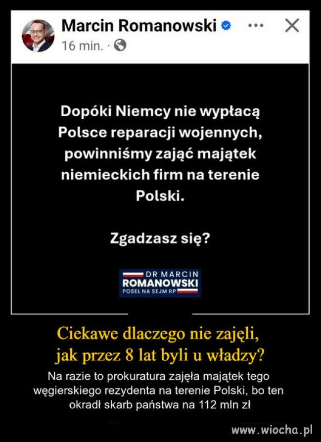 Przyjedz pan, panie Romanowski do Polski i zajmuj!