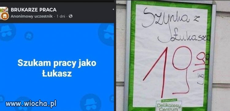 Łukasz szuka pracy, a praca znalazła Łukasza