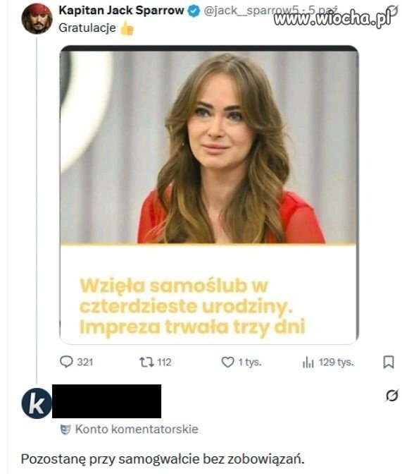 Czterdziestoletnia samotna kobieta 