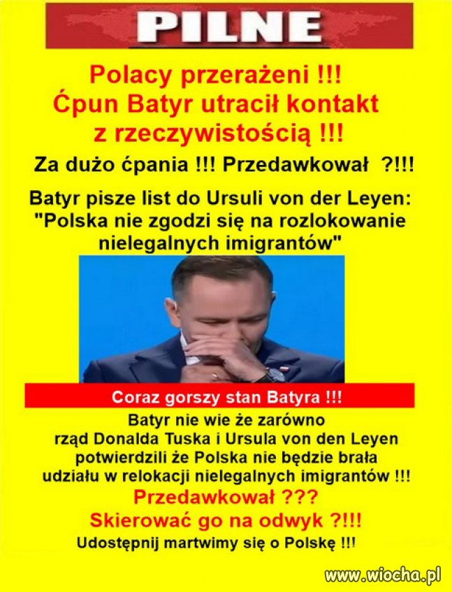Ćpun Batyr utracił kontakt z rzeczywistością !!!