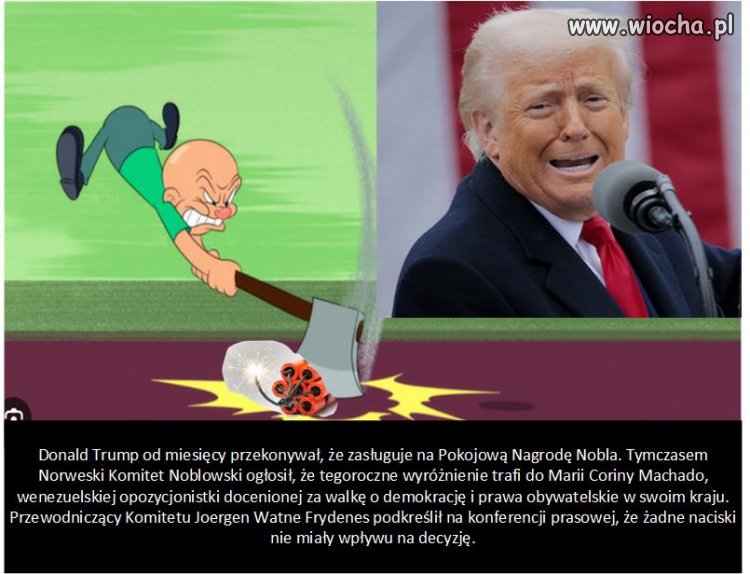 Donald Trump bez Nagrody Nobla.