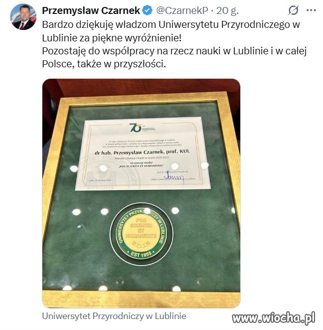 Takie tam wyróżnienie.