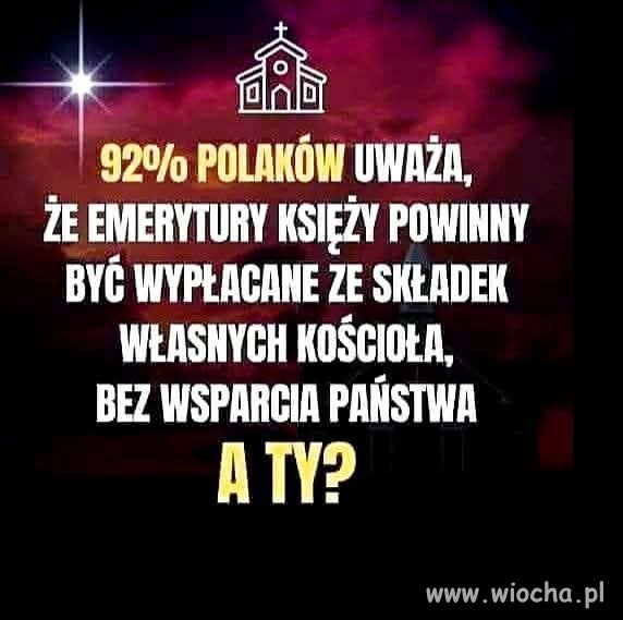 Na kościół nie powinna iść nawet jedna złotówka