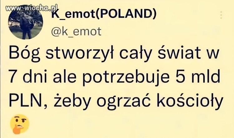 Przecież urojonemu ciepło do niczego nie jest potrzebne