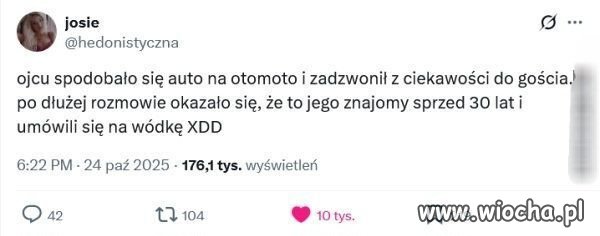 W sumie auta nie kupił 