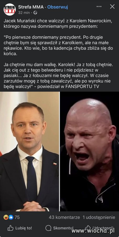 Murański wyzywa Nawrockiego...
