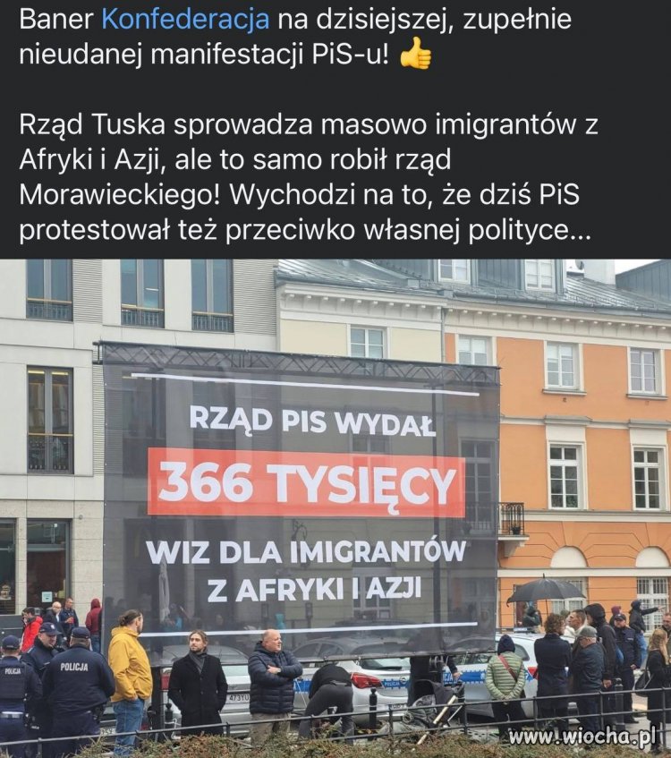 Kiedy baner mówi jedno, a tłum drugie  