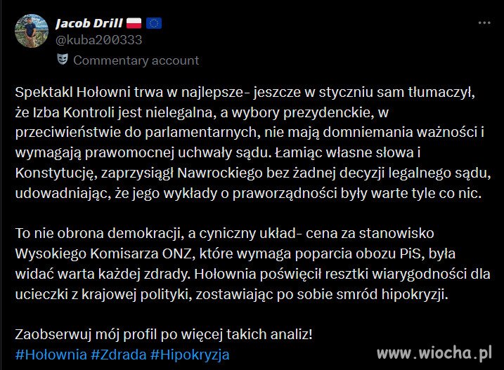 Holownia farbowany lis ePiSkopatu, judasz za srebrniki!