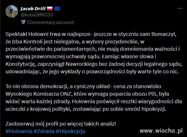 Holownia farbowany lis ePiSkopatu, judasz za srebrniki!