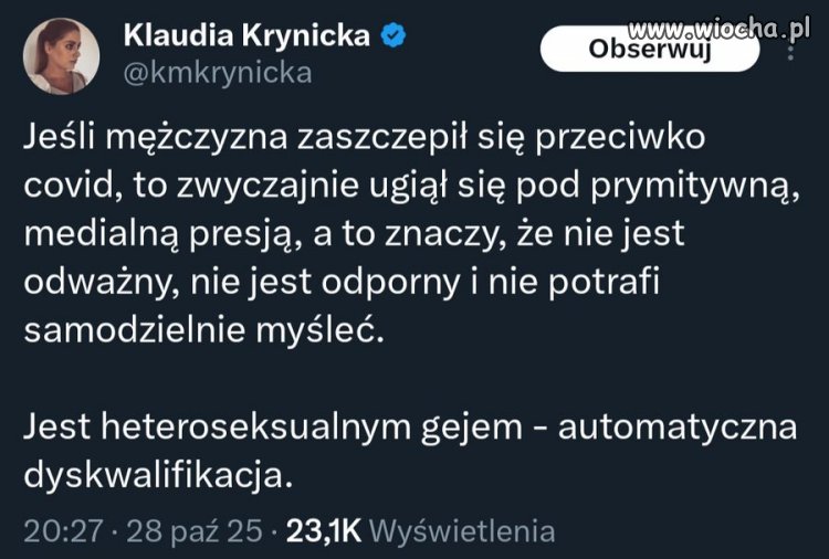 Wiedziałem że coś ze mną jest nie tak