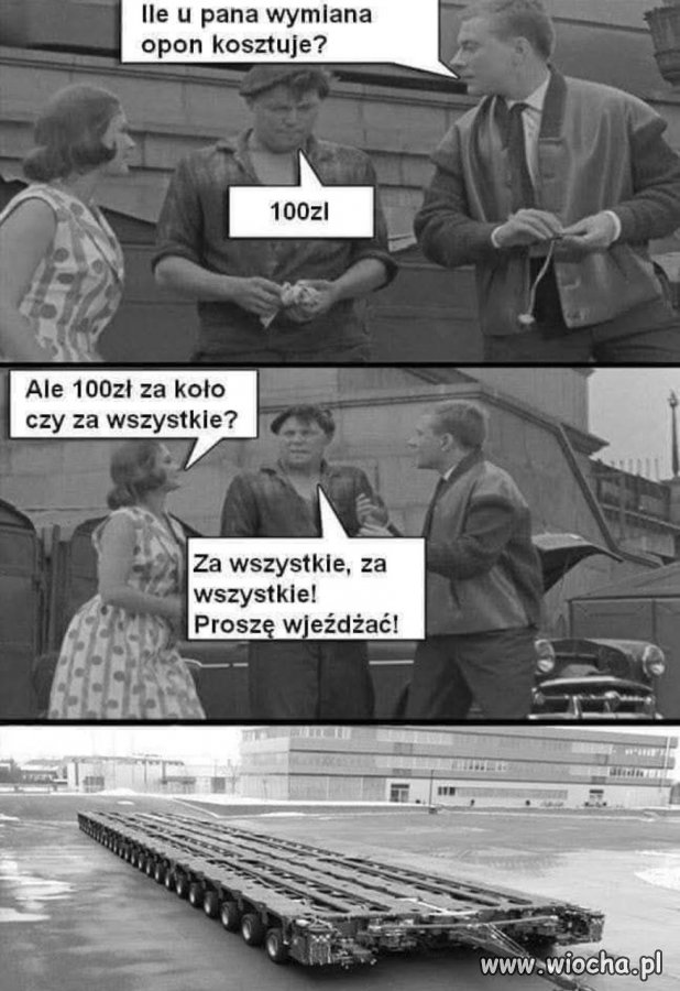 Mechanik: ?Niech pan wjeżdża.?  