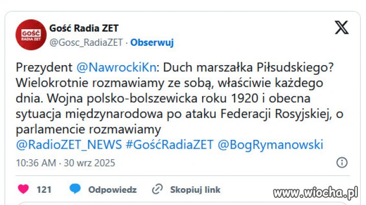 Piłsudski -"Naród wspaniały, tylko ludzie k***y". 