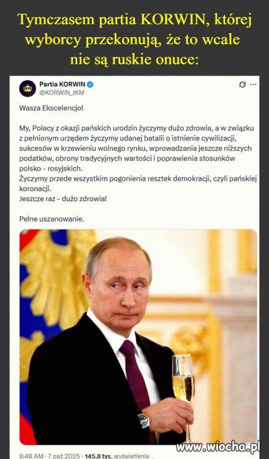 Takie tam życzenia dla Putina