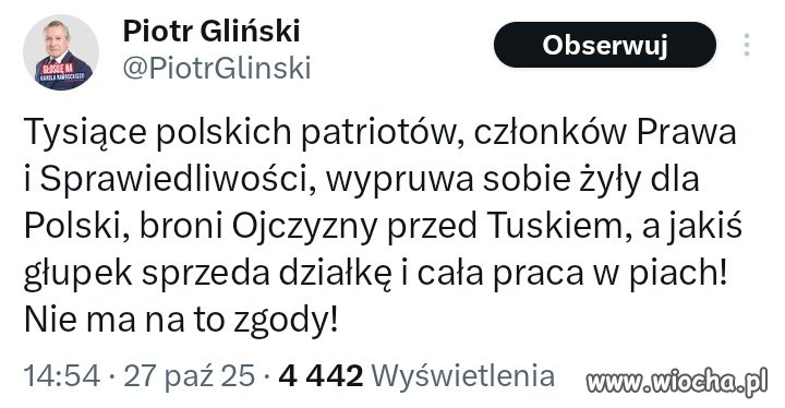 Chciałbym zobaczyć te wyprute żyły, bo gęb pisowskich stanowczo nie mam ochoty oglądać.