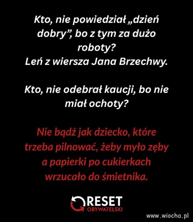 Reset Obywatelski - Wstydu nie macie!