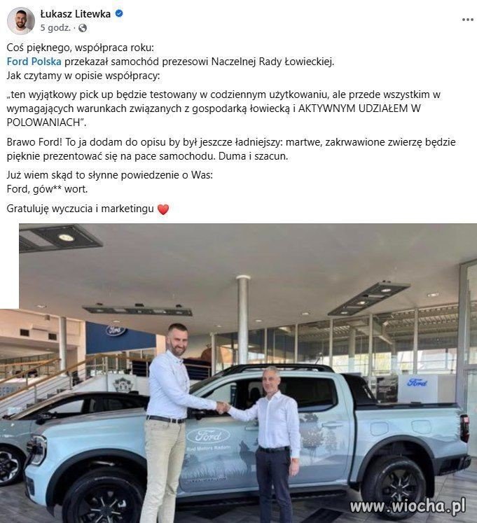 Ty patrz, dzik za kółkiem
